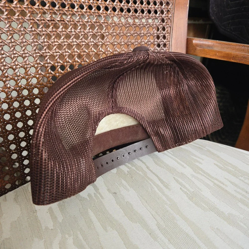 VTG Tyson Cornish Plant Hat Brown YoungAn OSFA Mesh Back Snapback‎ Trucker EUC